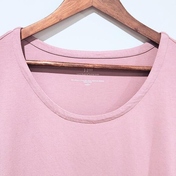 J Jill Womens Purple Luxe Supima A Line Tunic Size 1X Minimalist Loungewear - Picture 2 of 10